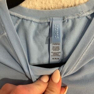 SKIMS Light Blue Crop Top